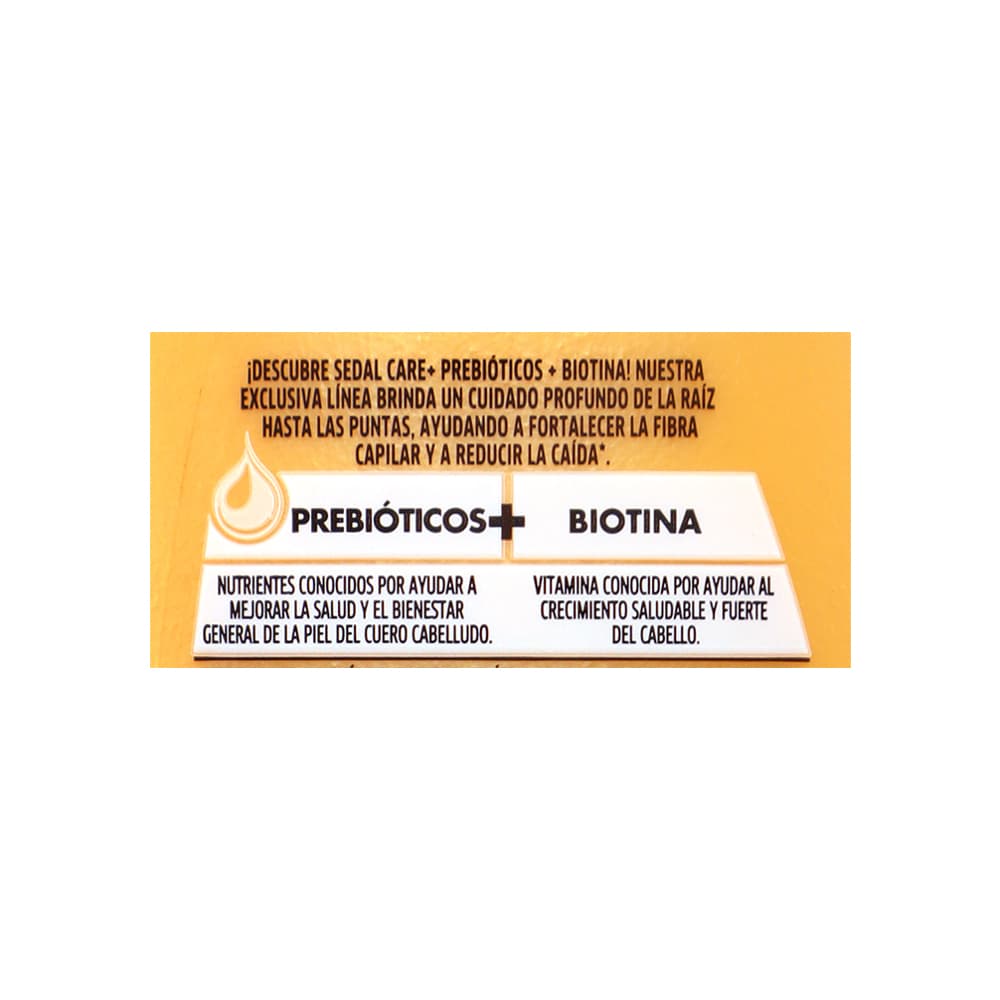 Acondicionador fuerza anticaída Prebióticos Biotina Sedal (620 ml) - Miniatura 3