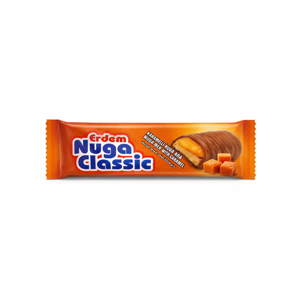 Barra de chocolate rellena de caramelo Nuga Classic Erdem (20 g) - Miniatura 1