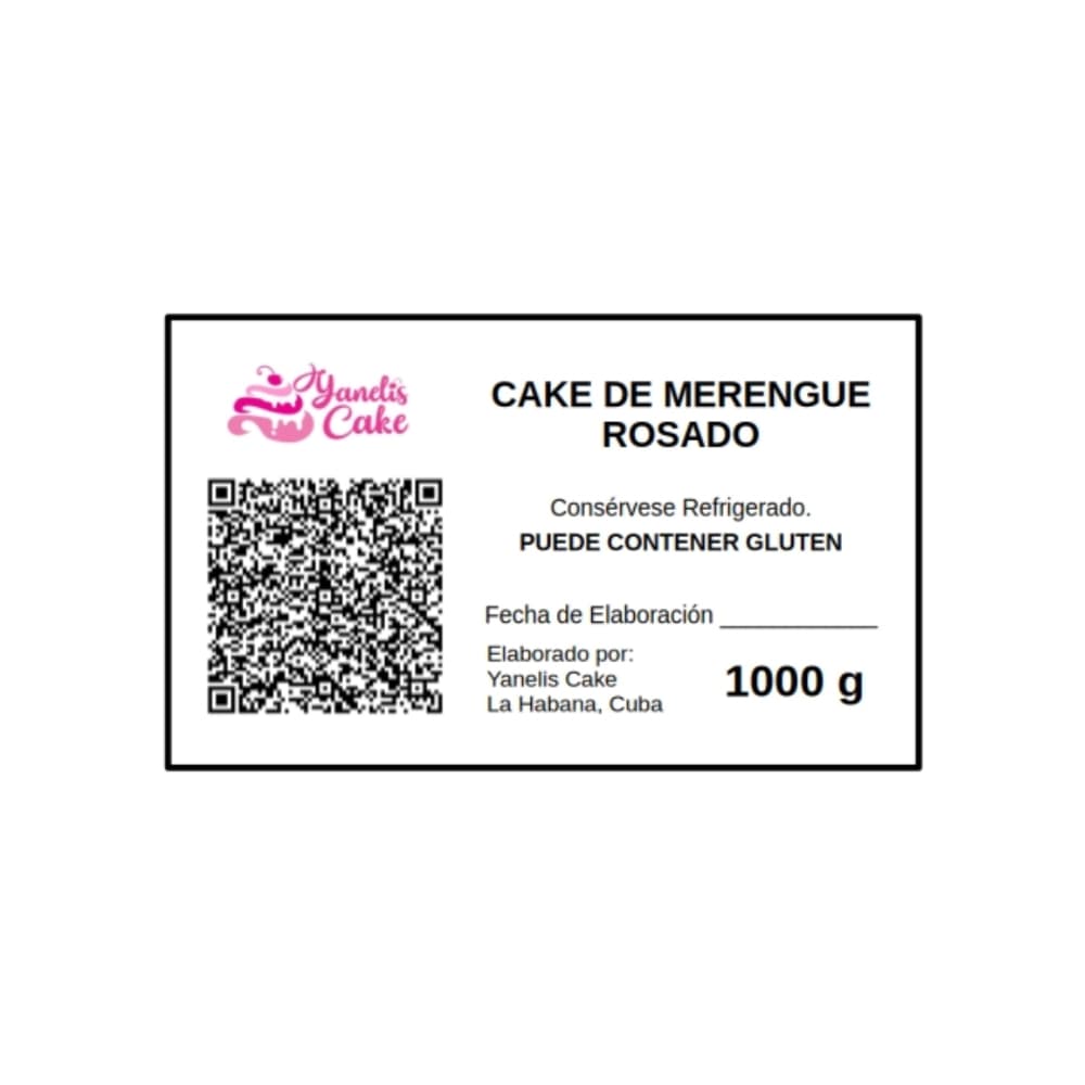 Cake de merengue rosado Yanelis Cake (6 comensales) - Miniatura 4