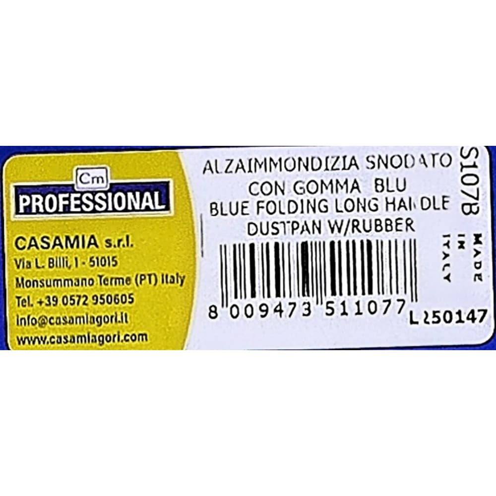 Recogedor con caucho de mango largo plegable azul Cm Profecional - Miniatura 4