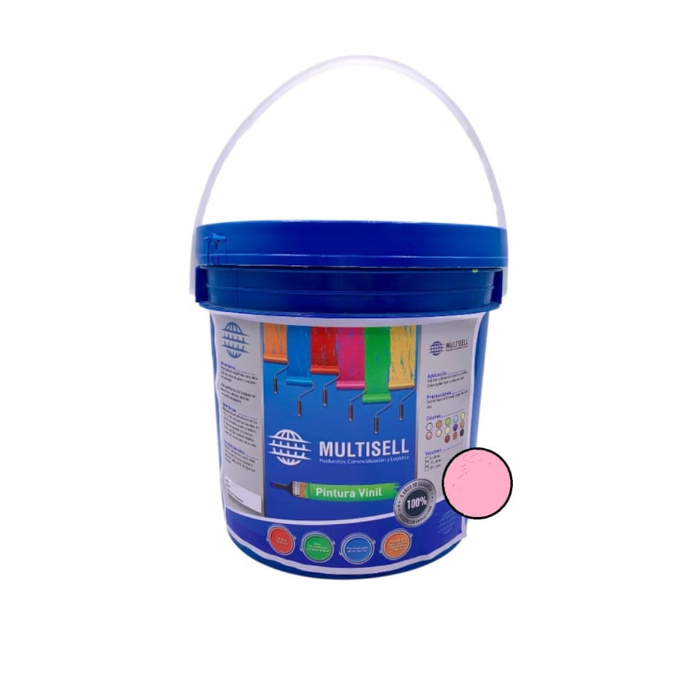 Pintura vinil color rosado pastel Multisell (4 L) - Imagen 1
