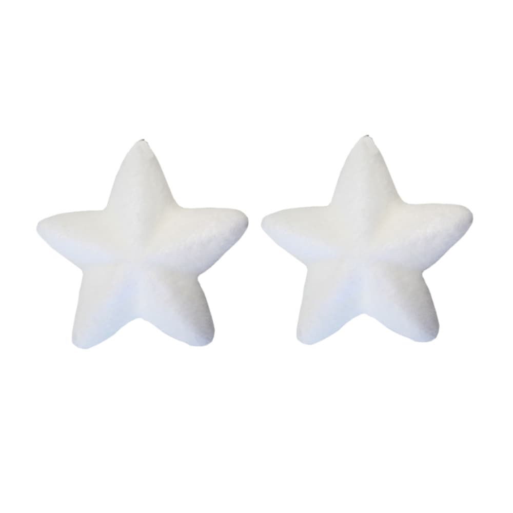 Estrellas blancas de poliéster de 12 cm (2 U) - Imagen 1