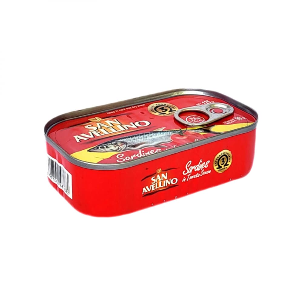 Sardinas en salsa de tomate San Avellino (125 g / 4.40 oz) - Imagen 1