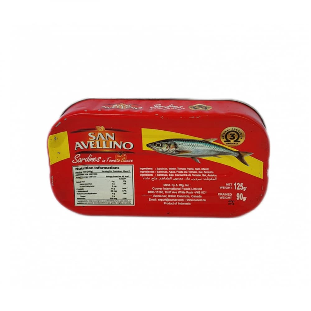 Sardinas en salsa de tomate San Avellino (125 g / 4.40 oz) - Miniatura 2