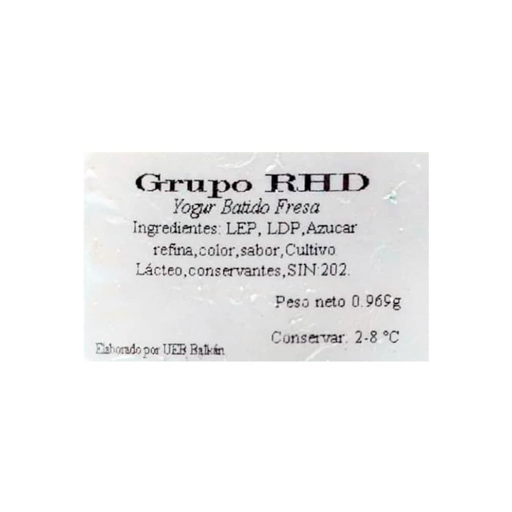 Yogurt batido de fresa RHD (920 ml) - Miniatura 2