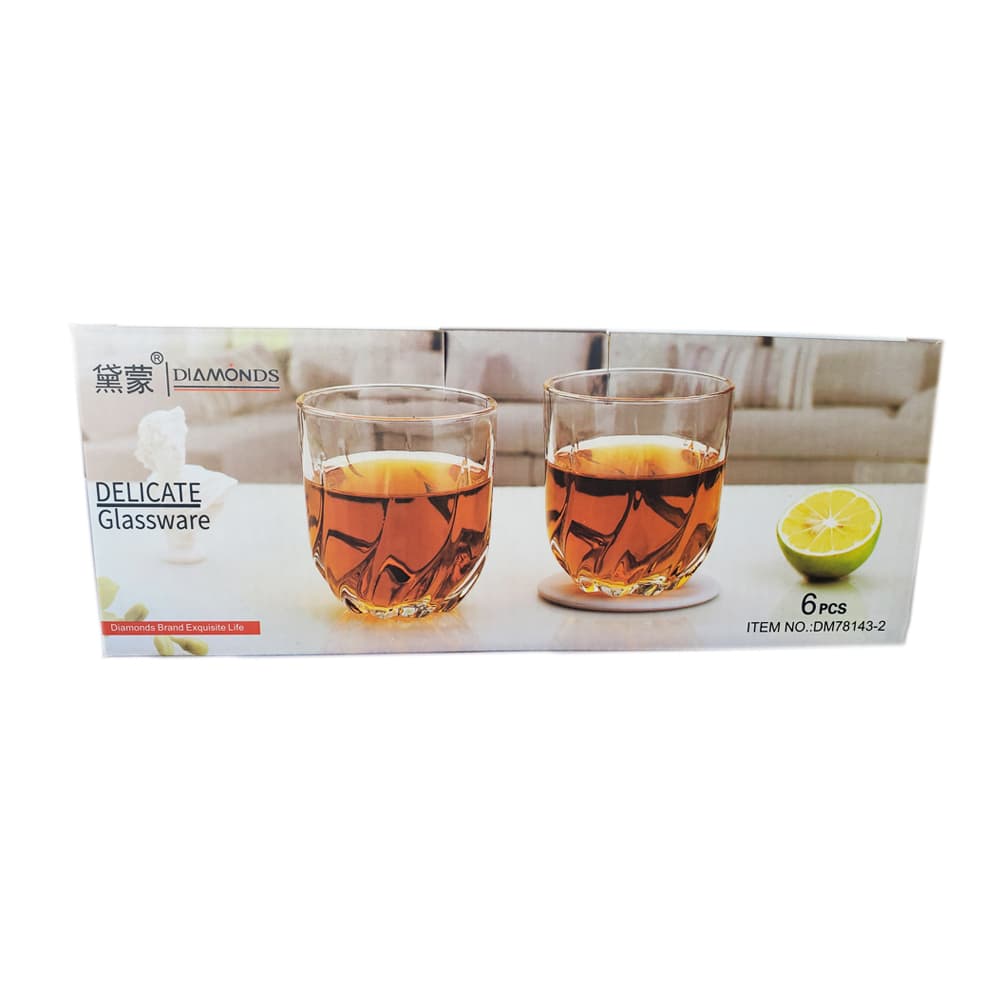 Vaso de cristal Diamónds (6 U) - Miniatura 3