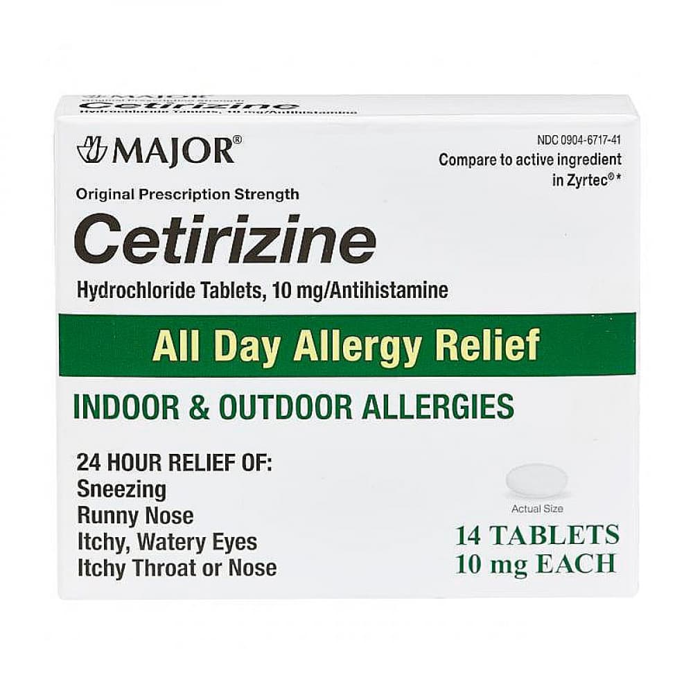 Clorhidrato de Cetirizina 10 mg Major (14 tabletas) - Imagen 1