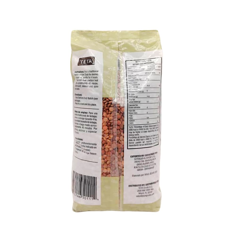 Lentejas YEYA (1 kg / 2.2 lb) - Miniatura 3