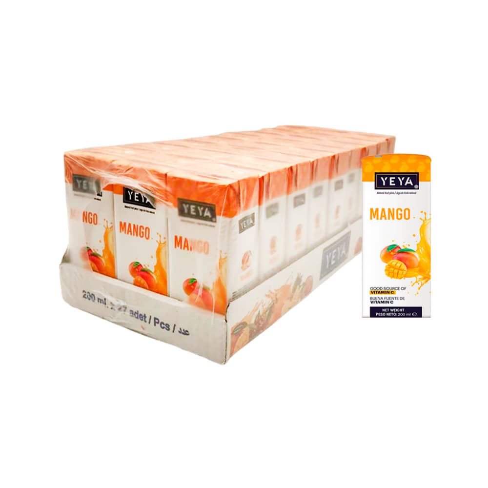 Bebida saborizada sabor mango Yeya (27 x 200 ml) - Imagen 1