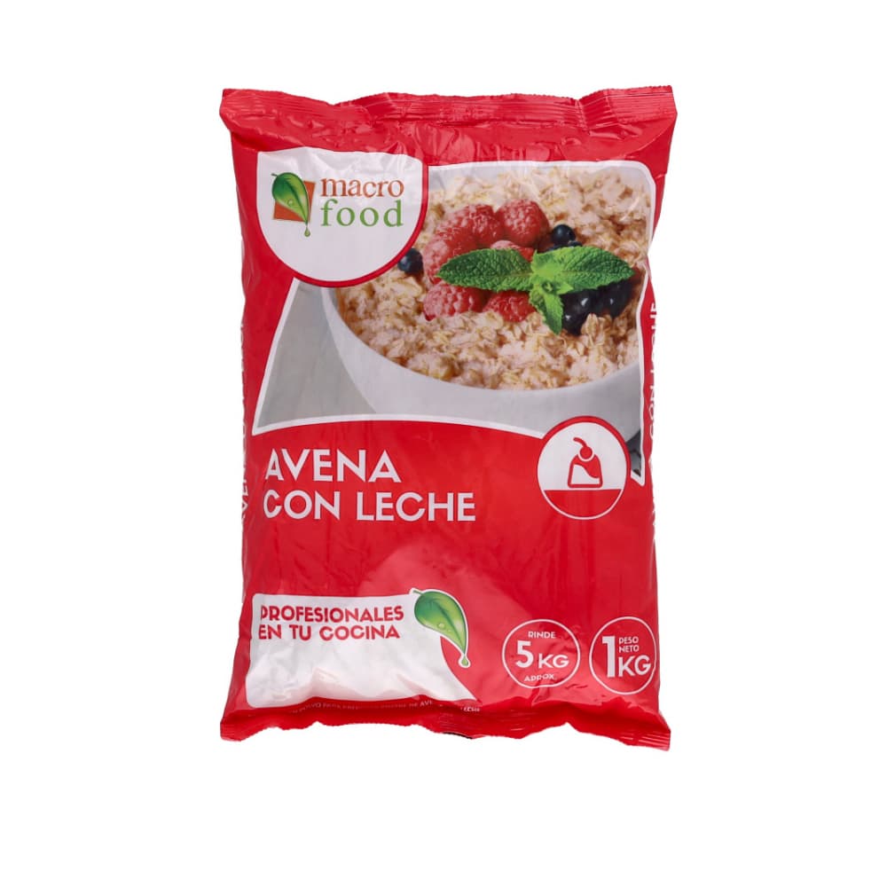 Avena con leche Macro Food (1 kg / 2.2 lb) - Imagen 1