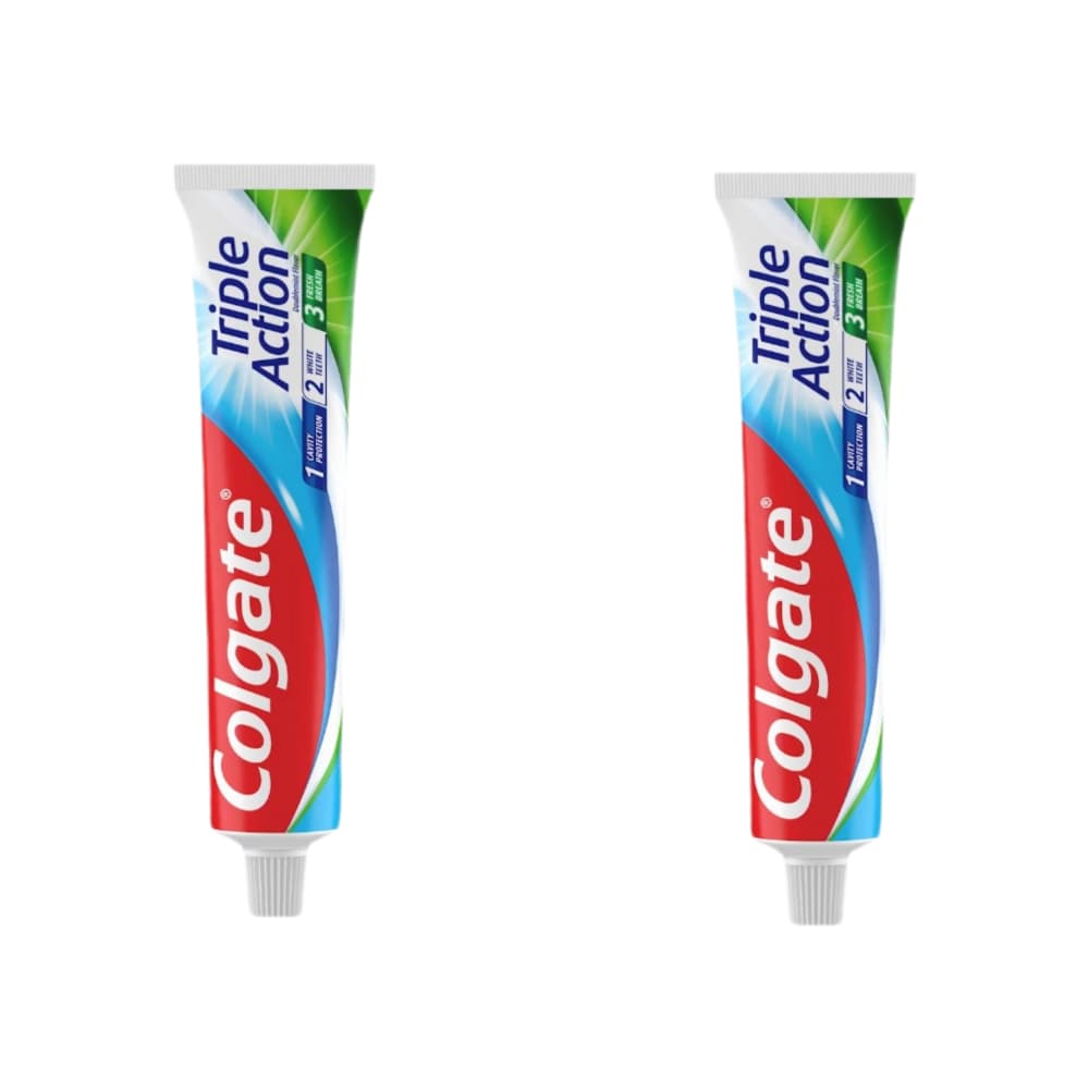 Pasta dental triple acción Colgate (2 x 109 g / 2.54 oz) - Miniatura 1