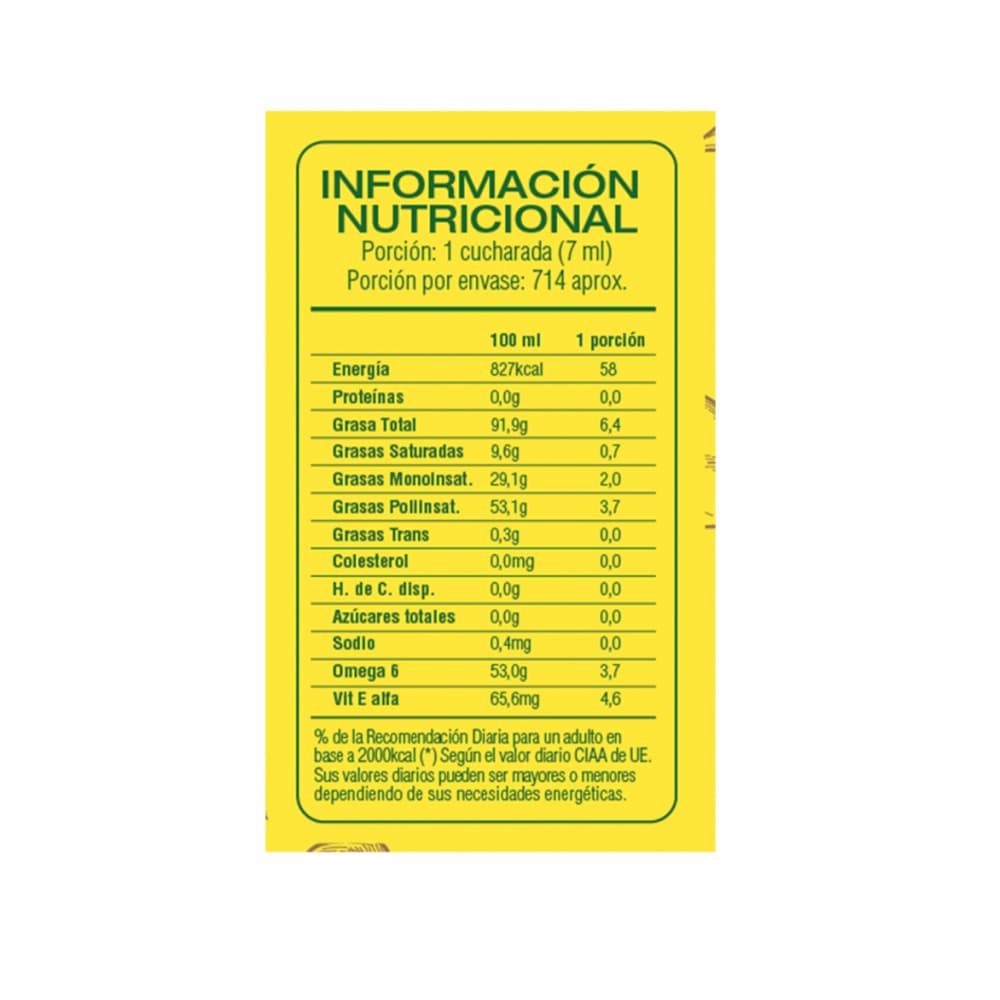 Aceite de girasol Kada (4 x 5 L) - Miniatura 3