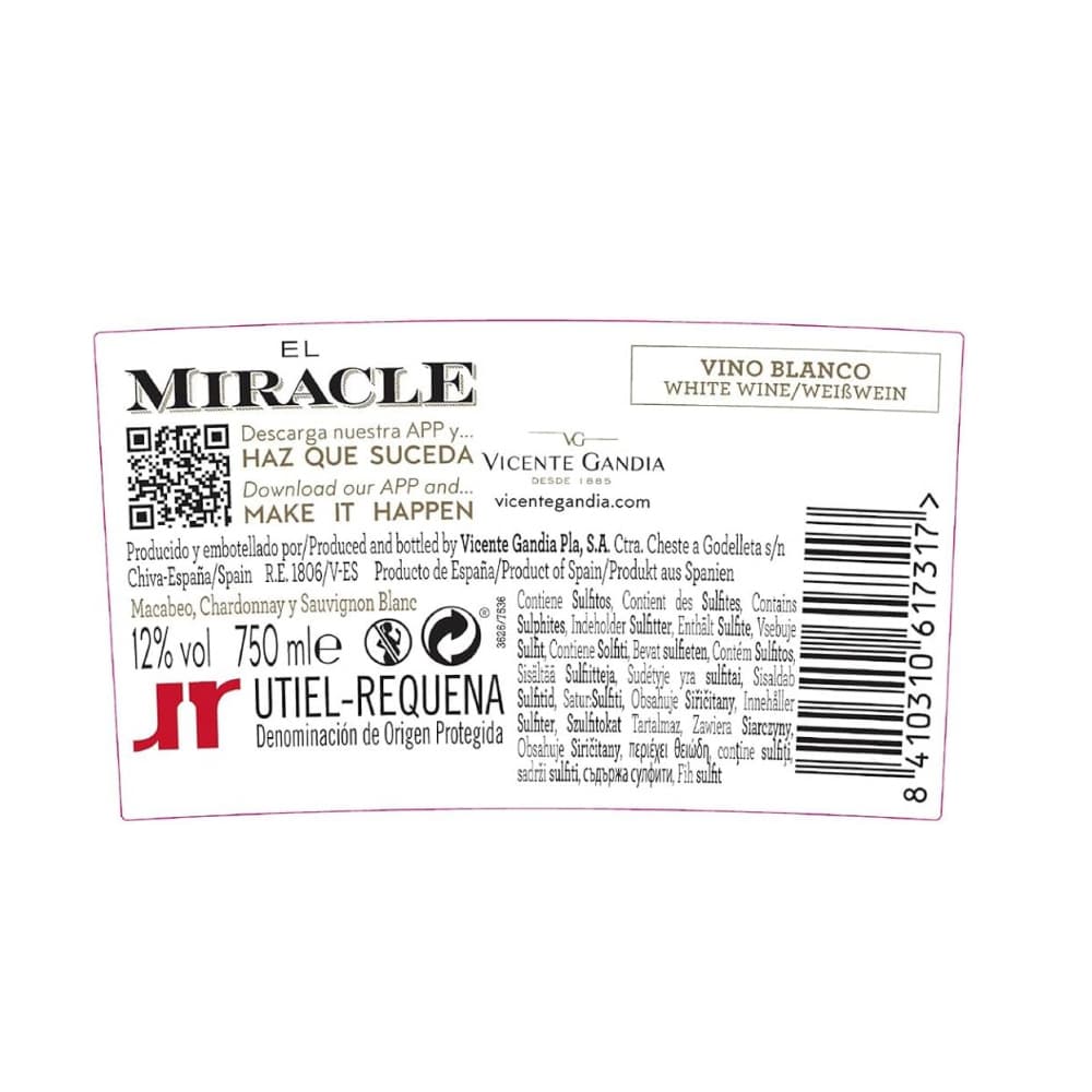 Vino blanco nº3 El Miracle (750 ml) - Miniatura 2
