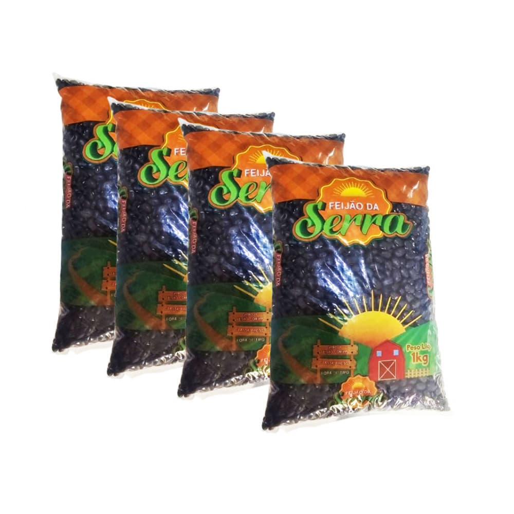 Frijoles negros Serra (4 x 1 kg / 2.2 lb) - Imagen 1