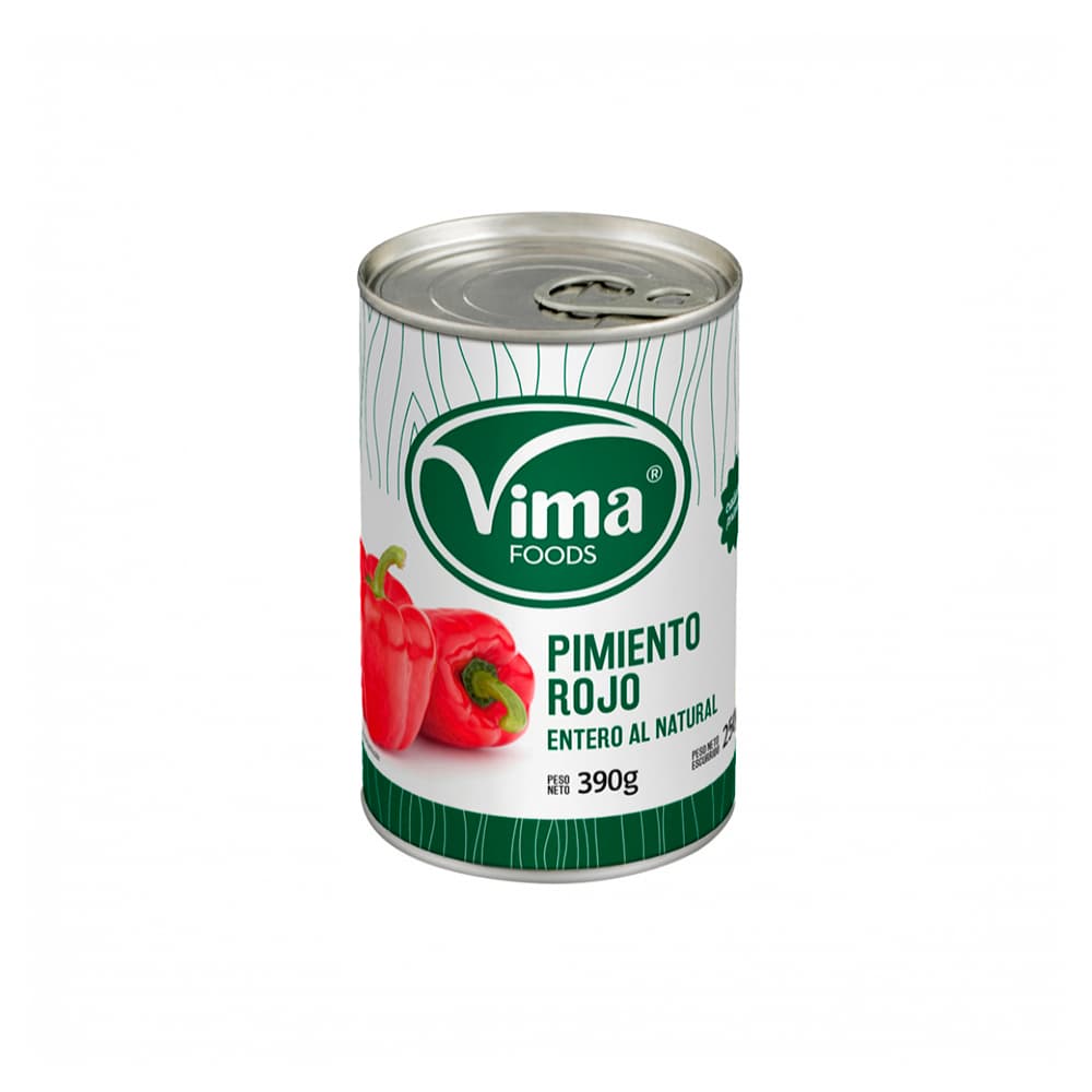 Pimiento rojo entero natural Vima Foods (390 g / 13.75 oz) - Imagen 1