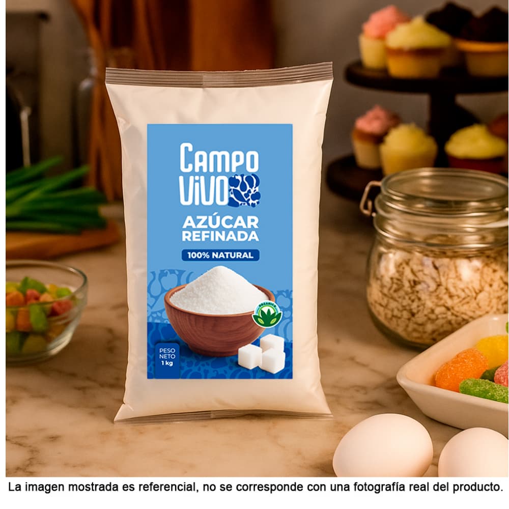 Azúcar blanca refinada Campo Vivo (1 kg / 2.2 lb) - Miniatura 5