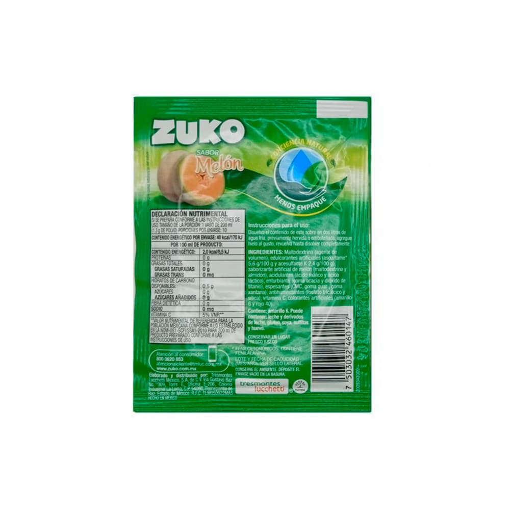 Refresco instantáneo sabor melón Zuko (13 g) - Miniatura 2