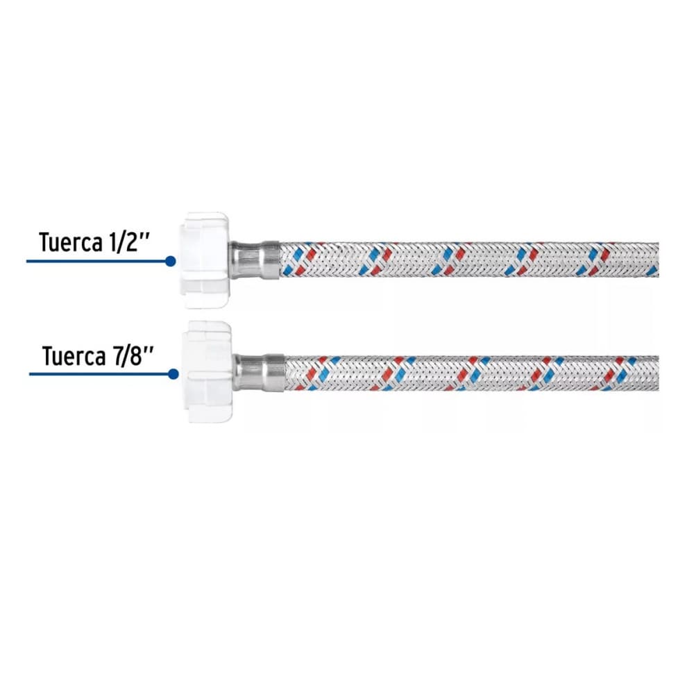 Latiguillo de 1/2 x 7/8 pulgada - manguera flexible de aluminio Foset - Miniatura 3