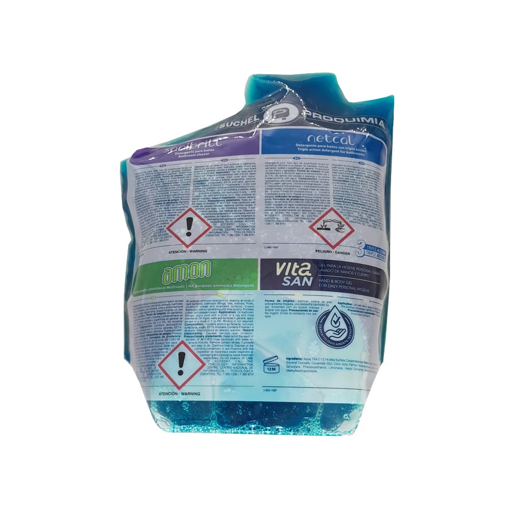 Detergente para baños con triple acción Netcal Suchel Proquimia (2 kg / 4.40 lb) - Miniatura 2