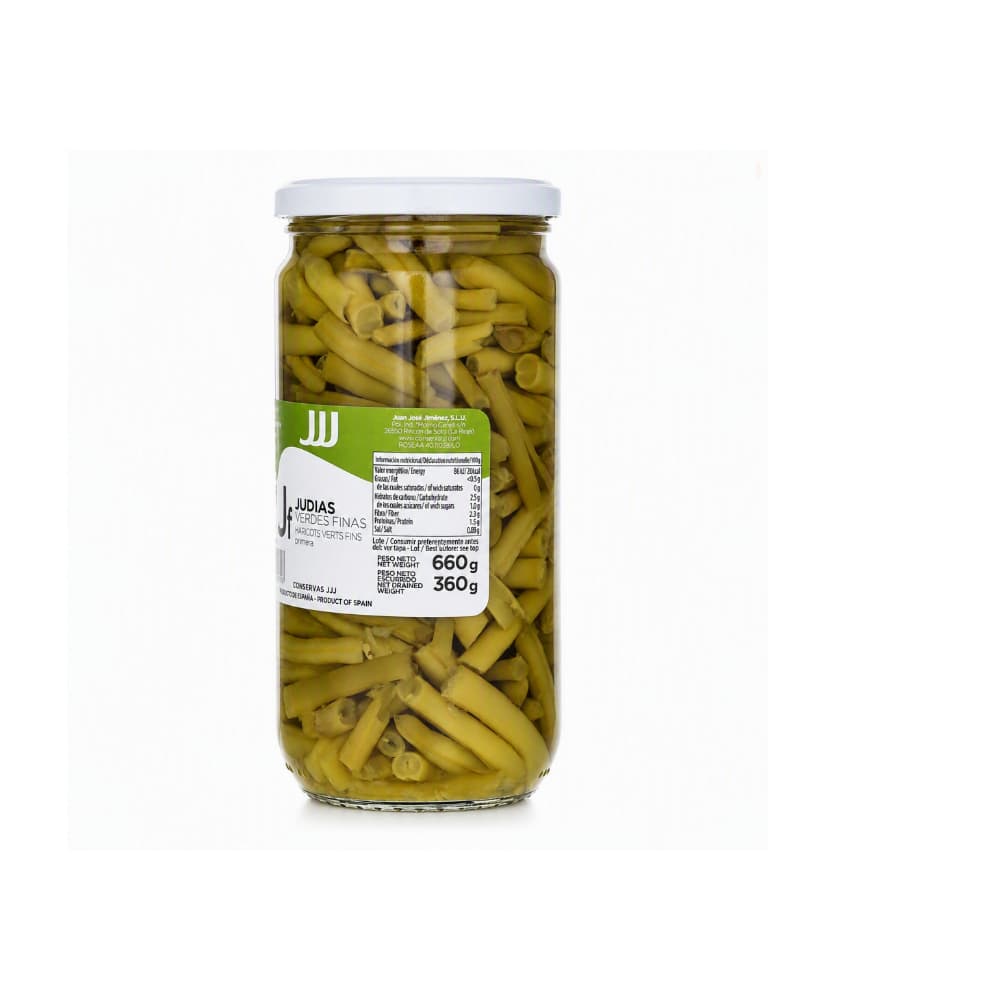 Judías verdes finas en conserva al natural Juan José Jiménez (660 g / 1.46 lb) - Miniatura 2