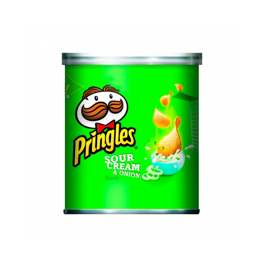 Papas sabor crema agria y cebolla Pringles (40 g / 1.41 oz) - Imagen 1