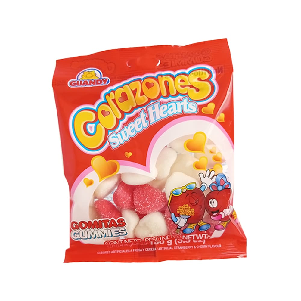 Gomitas corazones Guandy (100 g / 3.5 oz) - Imagen 1