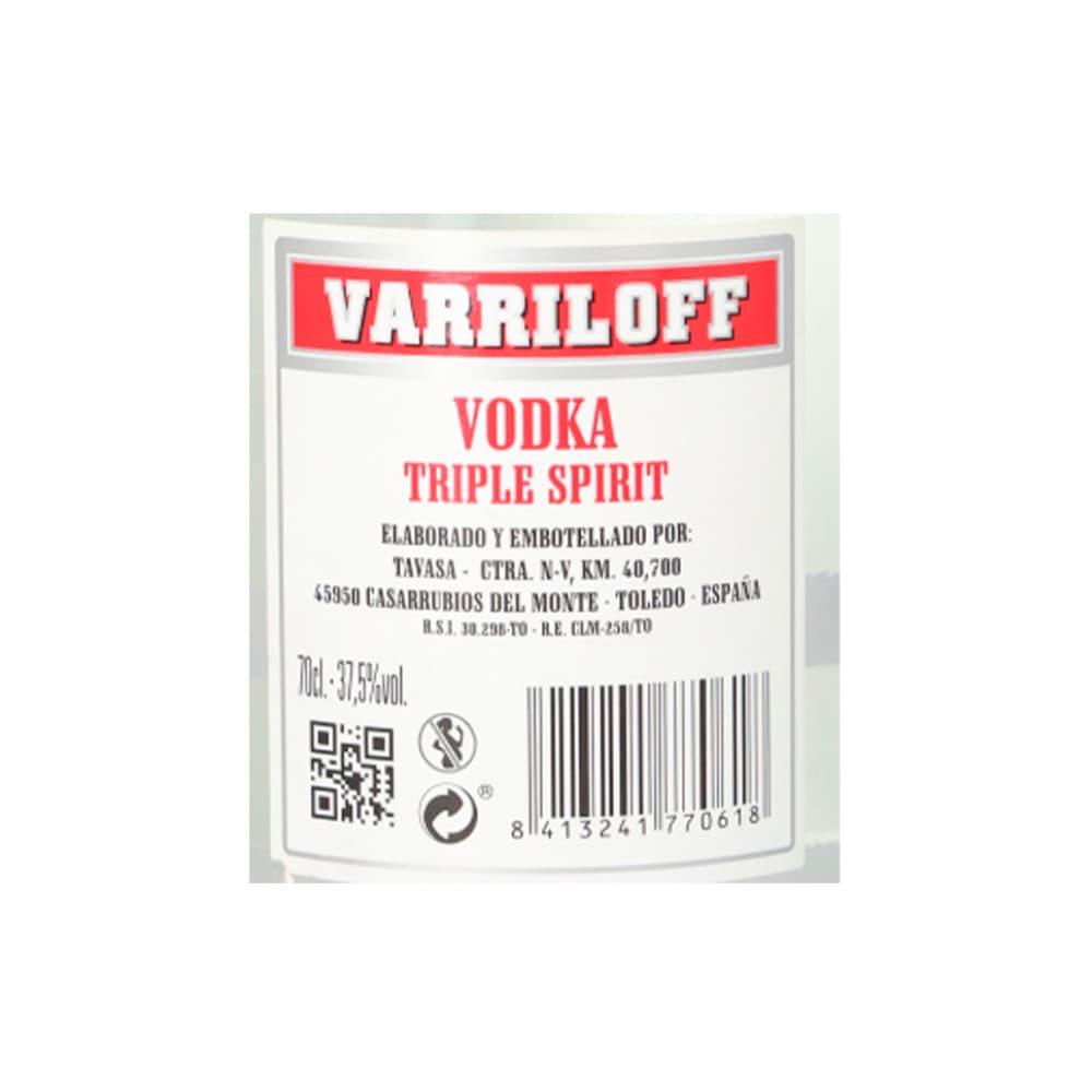 Vodka Varriloff (700 ml) - Miniatura 3