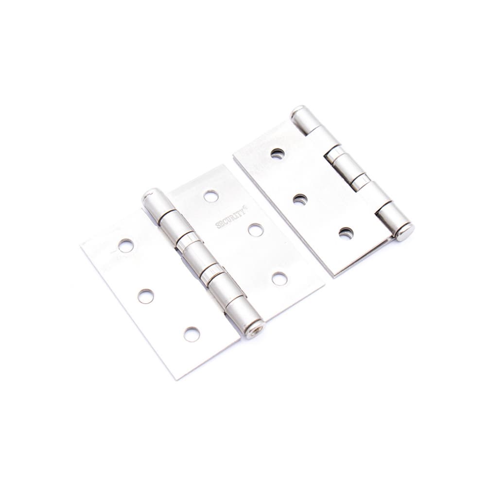 Bisagra de acero con terminación cromada de 76 mm x 76 mm Security (2 U) - Miniatura 1