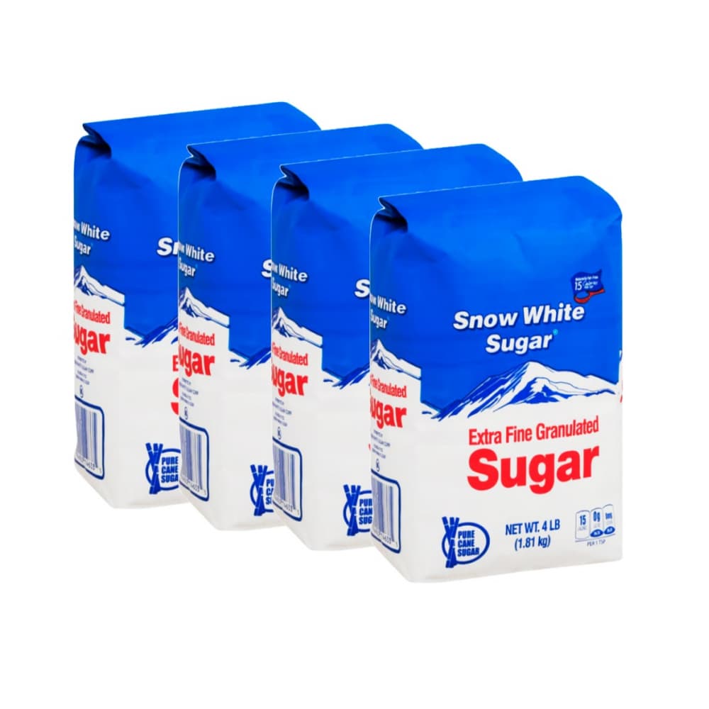 Azúcar blanca granulada extra fina (4 x 1.81 kg / 4 lb) - Imagen 1
