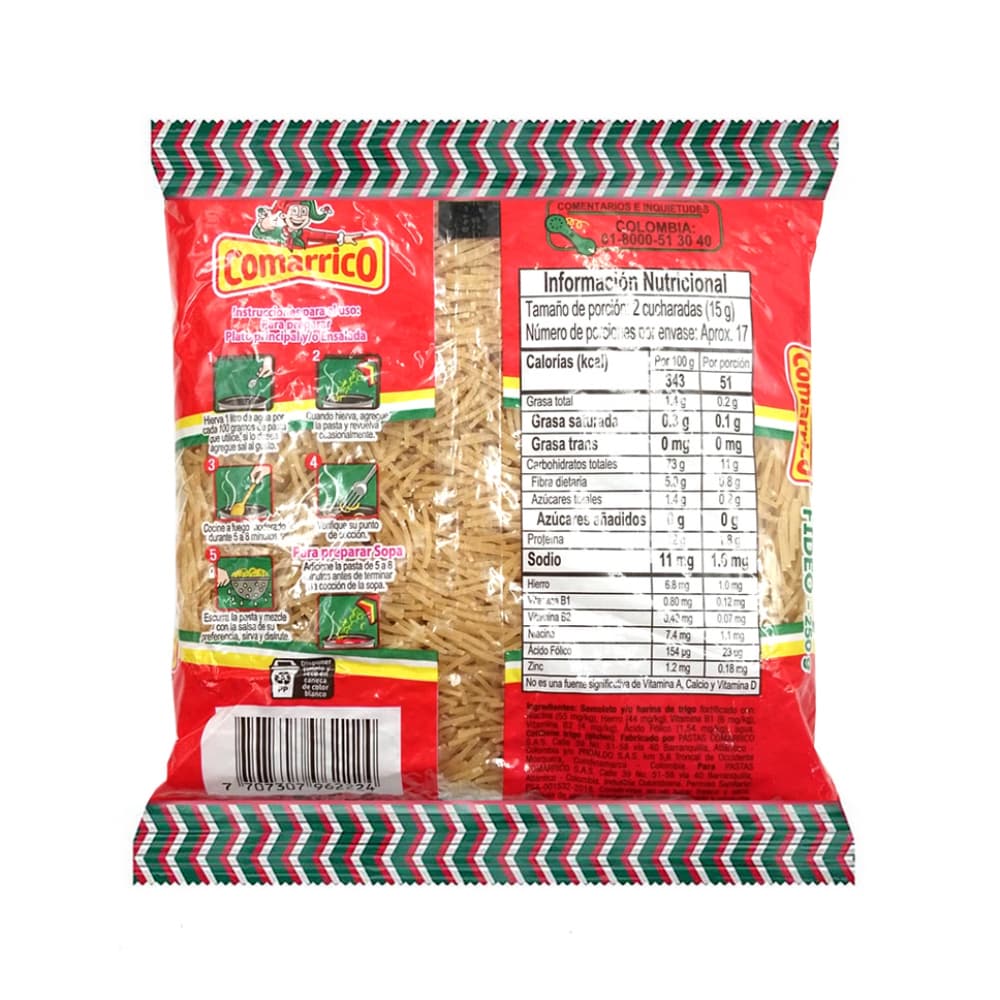 Fideos Comarrico (250 g / 8.81 oz) - Miniatura 3