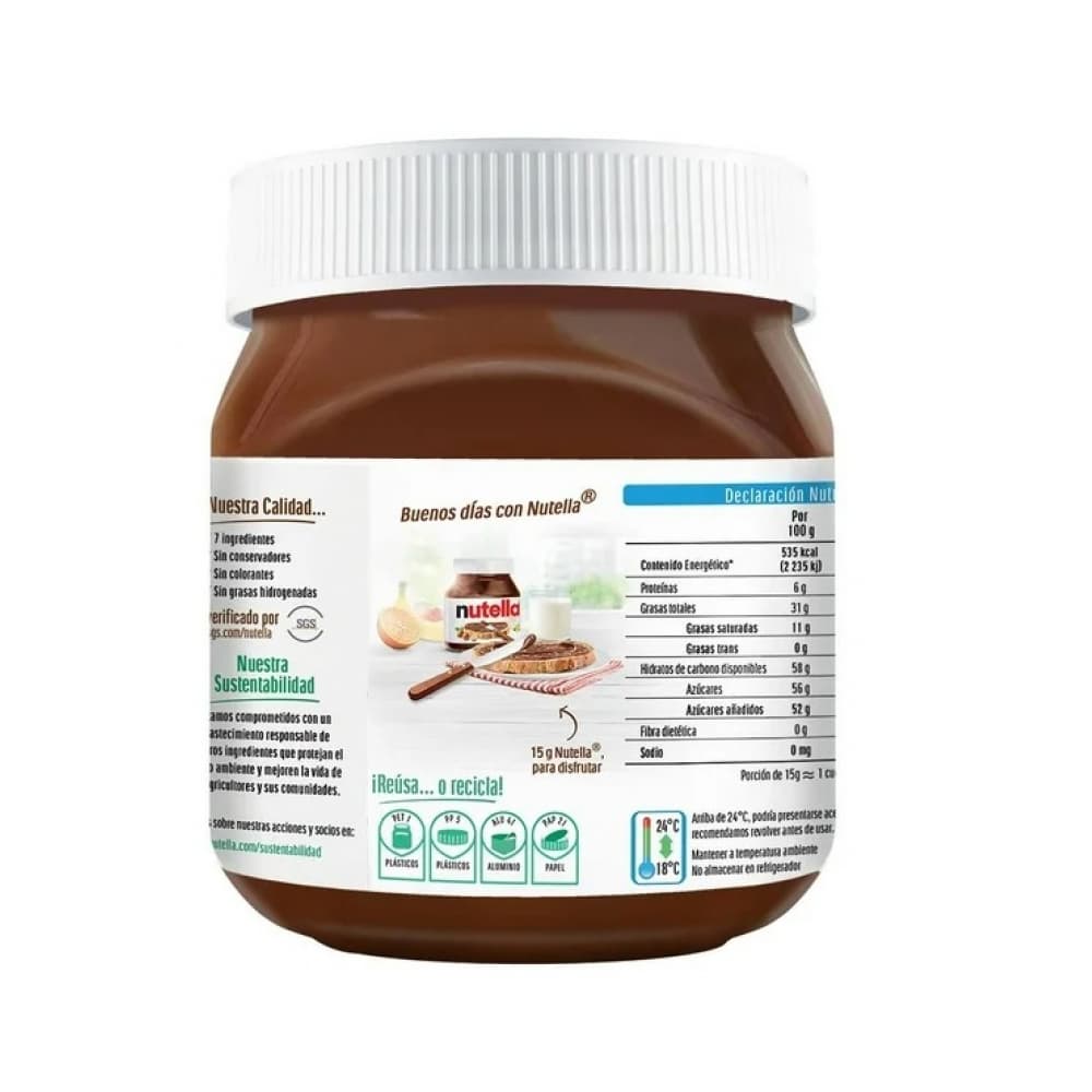Crema de avellanas con cacao Nutella Ferrero (350 g / 12.3 oz) - Miniatura 2