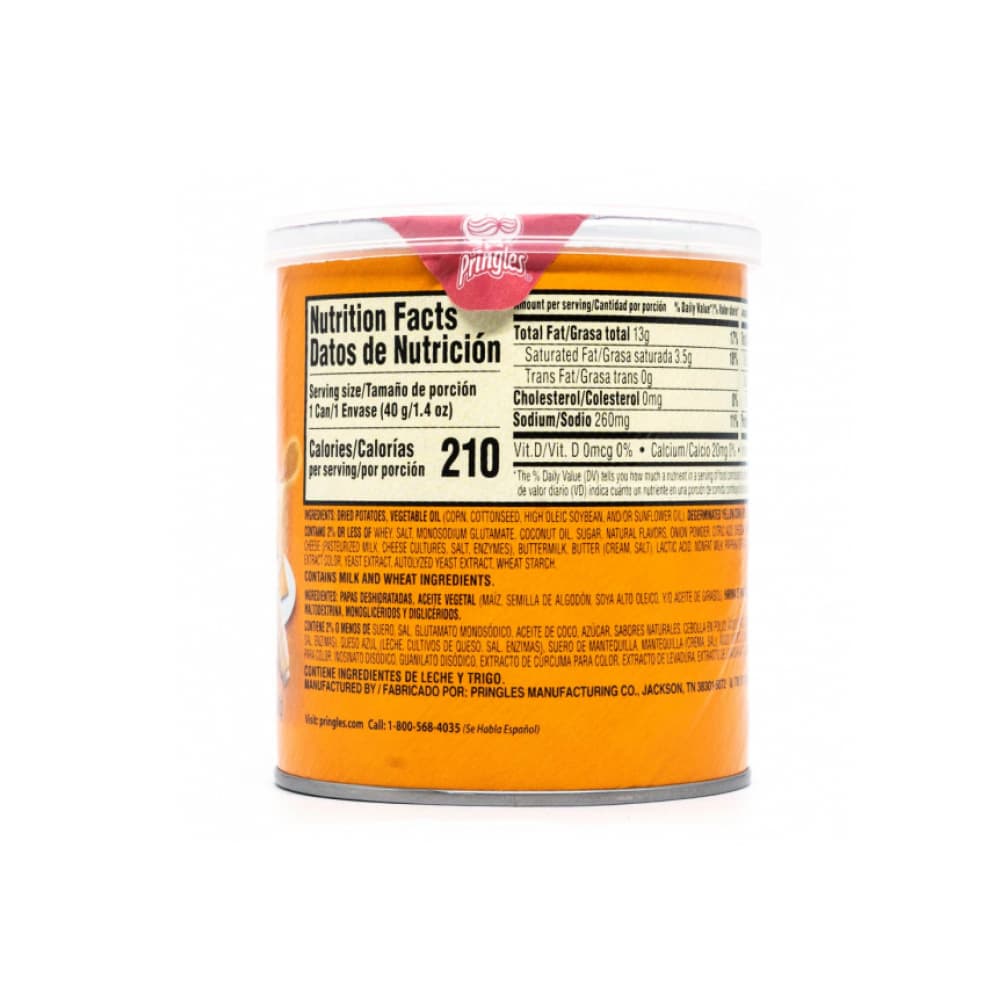 Papas fritas sabor queso cheddar Pringles (40 g / 1.41 oz) - Miniatura 2