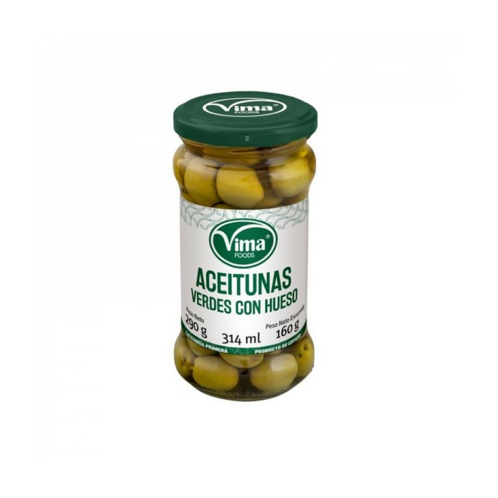 Aceitunas verdes con hueso Vima Foods (290 g / 10.23 oz) - Imagen 1