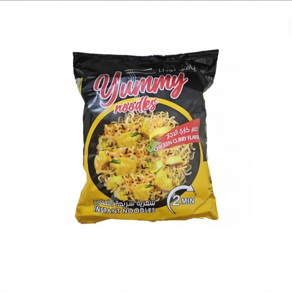 Sopa instantánea sabor a pollo con curry Yummy Noodles (70 g / 2.46 oz) - Imagen 1