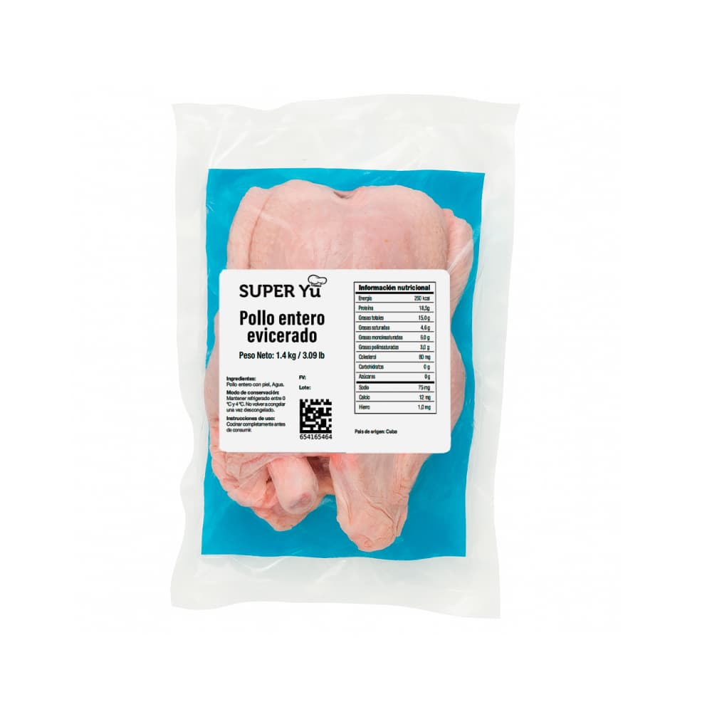 Pollo entero eviscerado Super Yu (1.4 kg / 3.09 lb) - Miniatura 2