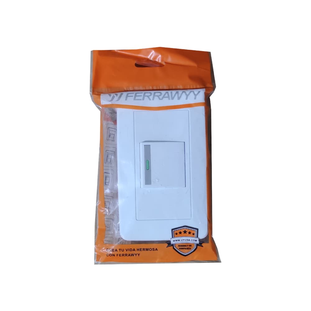 Interruptor de placa sencillo 125 V / 10 A Ferrawyy - Miniatura 3