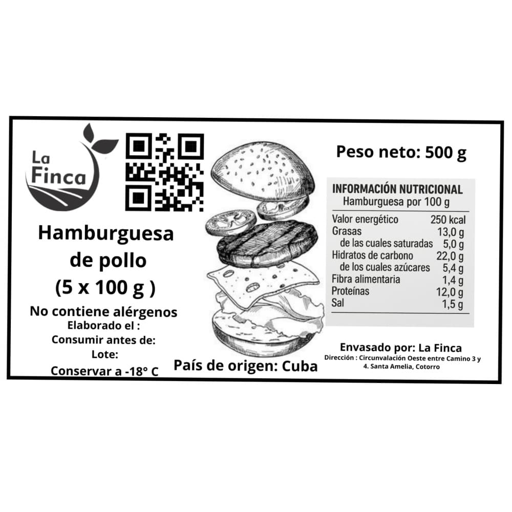 Hamburguesas de pollo (5 x 100 g / 3.53 oz) - Miniatura 4