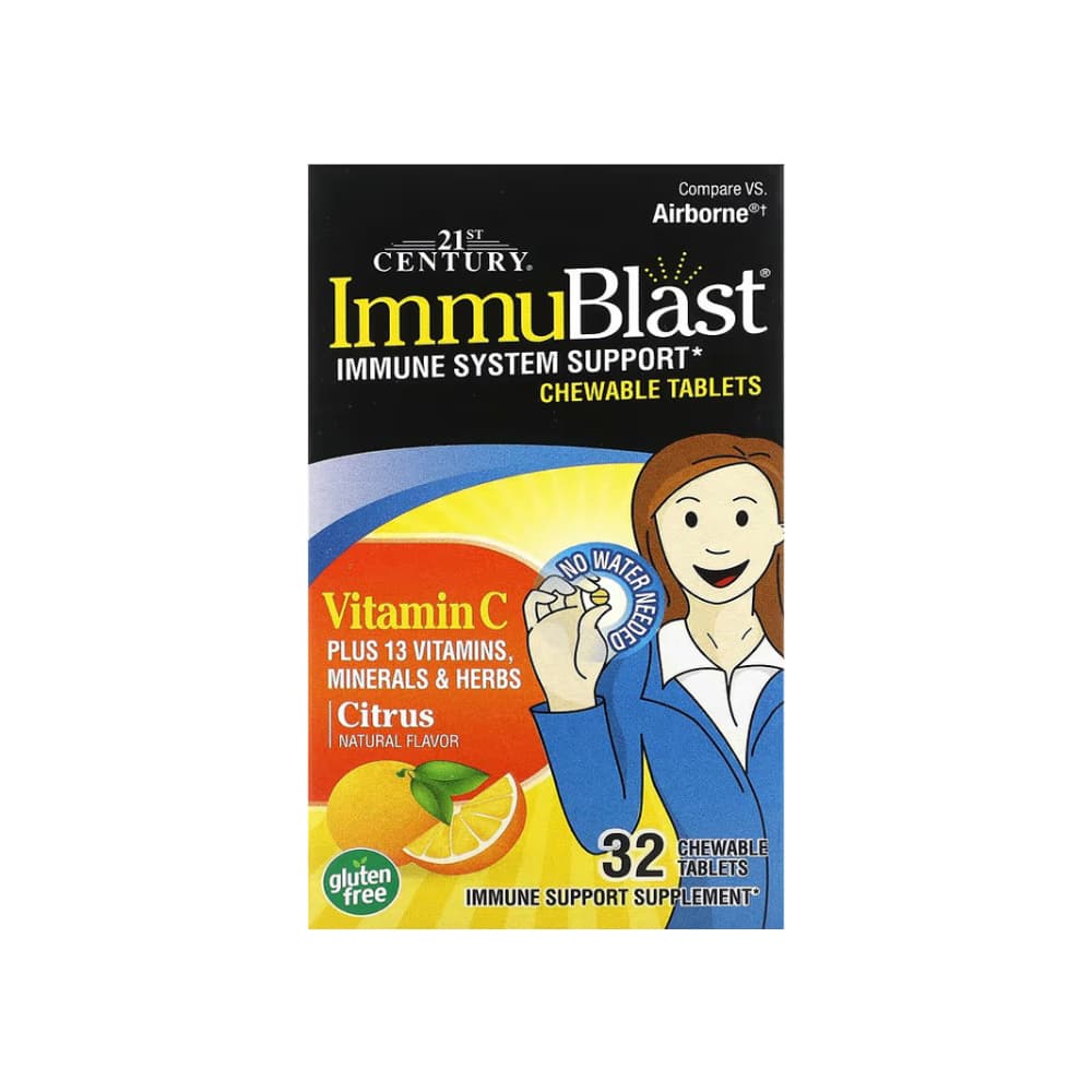 ImmuBlast. Vitamina C con vitaminas + minerales + hierbas 21st Century (32 tabletas) - Miniatura 2