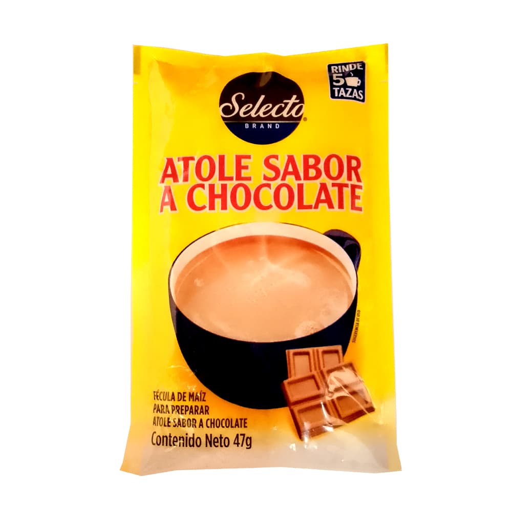 Fécula de maíz para preparar atole sabor chocolate Selecto (47 g / 1.65 oz) - Imagen 1