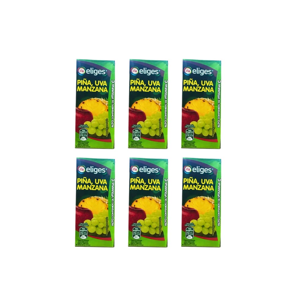 Combo de Jugos sabor piña, uva y manzana (6x200 ml) - Imagen 1