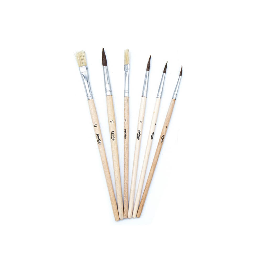 Set de pintura - juego de 6 pincel y paleta para pintar - Pointer - Miniatura 2