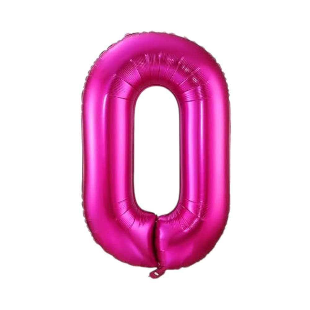 Globo rosado Número 0 Balloon (32 pulgadas) - Imagen 1