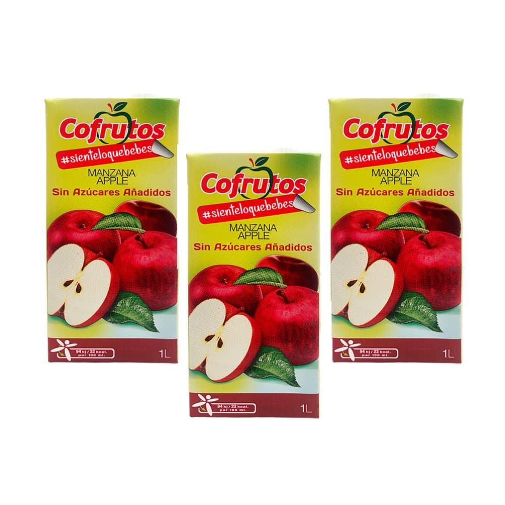 Jugo de manzana Cofrutos ( 3 x 1 L) - Imagen 1