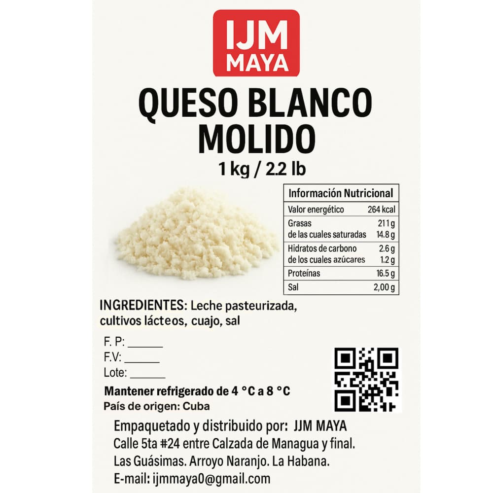Queso blanco molido IJM (1 kg / 2.2 lb) - Miniatura 3