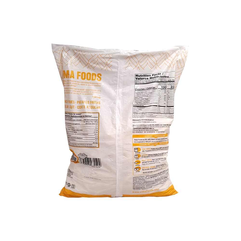 Papas prefritas corte regular Vima Foods (2.5 kg / 5.5 lb) - Miniatura 2