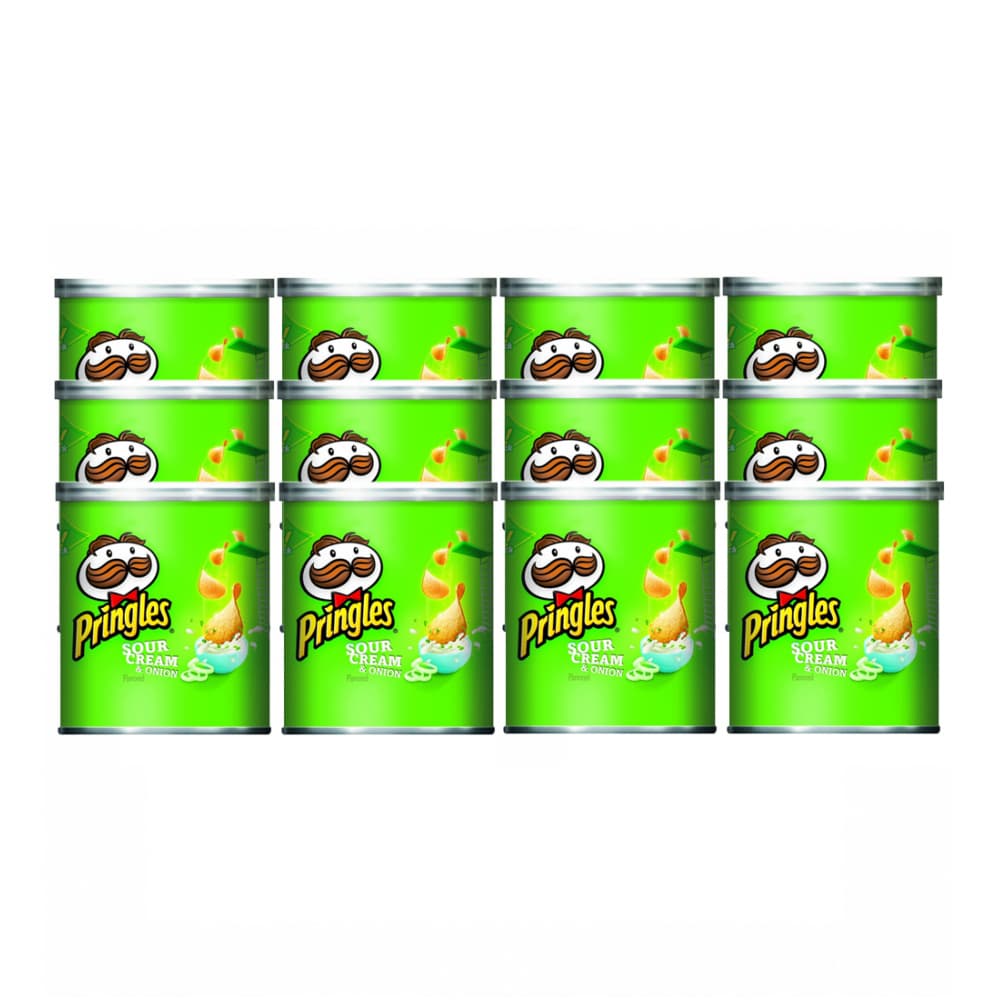 Papas sabor crema agria y cebolla Pringles (12 x 40 g / 1.41 oz) - Imagen 1