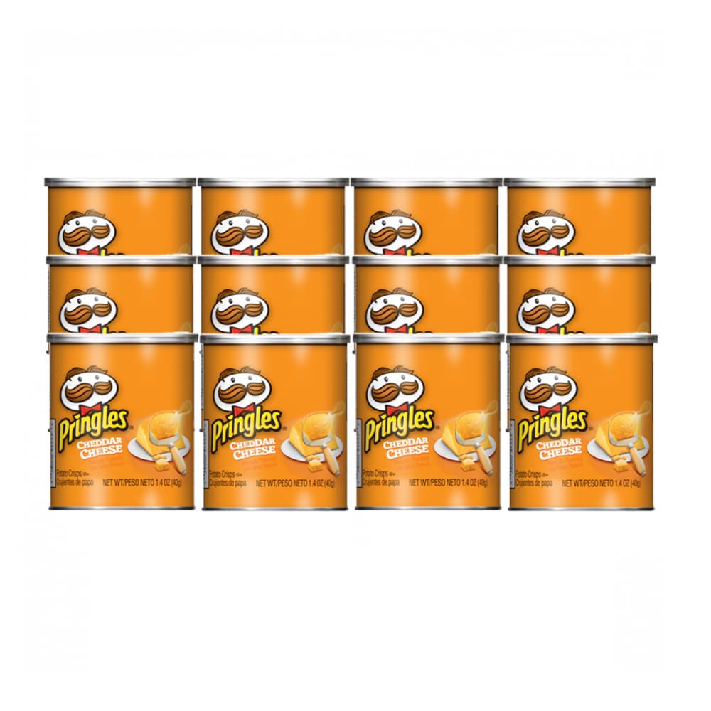Papas sabor queso cheddar Pringles (12 x 40 g / 1.41 oz) - Imagen 1