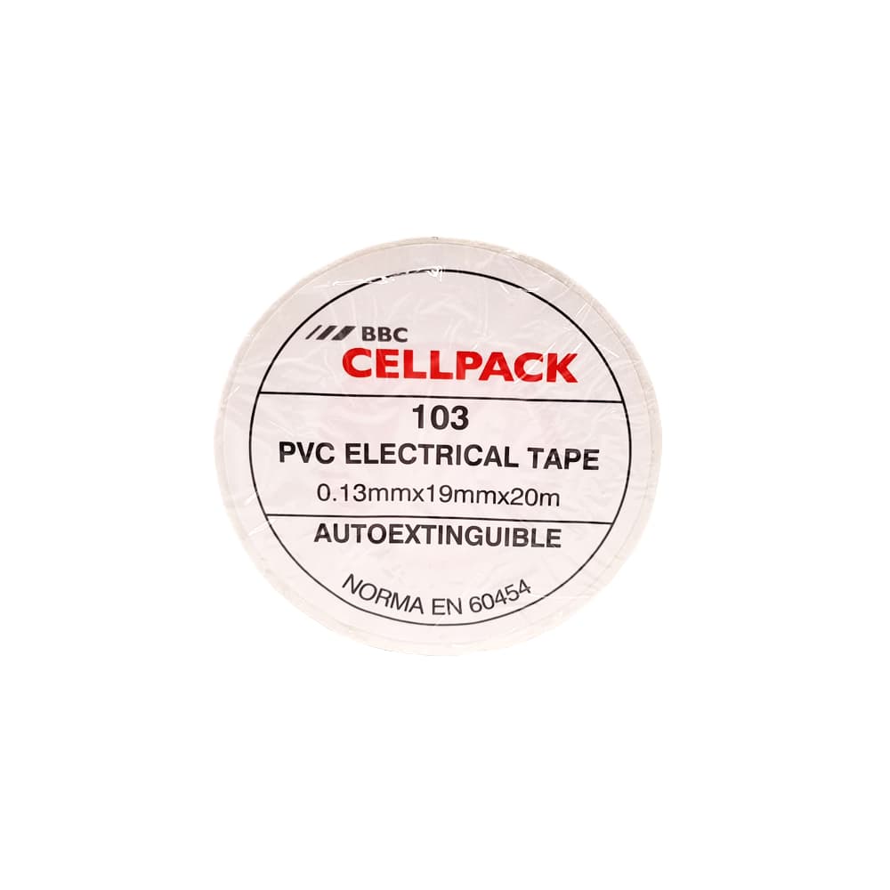 Cinta aislante -Teipe- de PVC color blanco Cellpack - Imagen 1