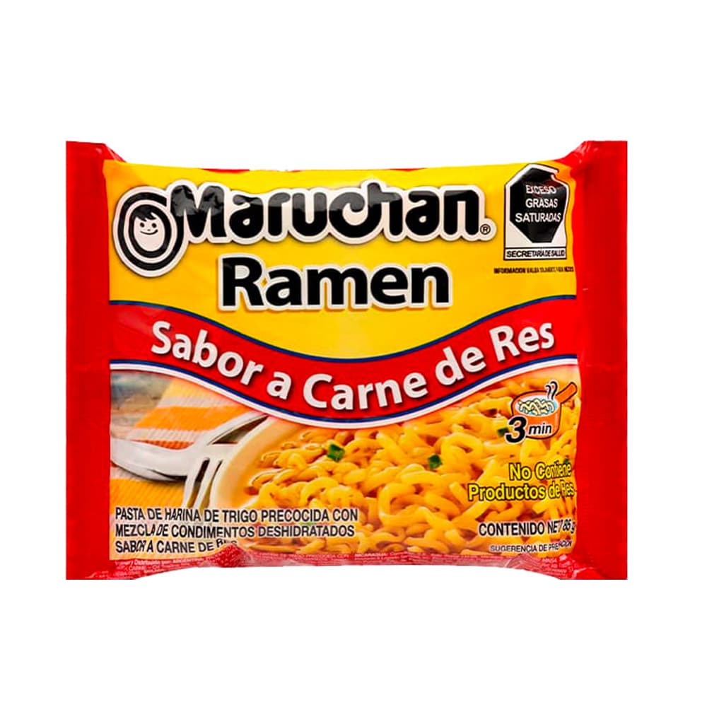 Sopa instantánea con sabor a carne de res Maruchan Ramen (85 g / 3 oz) - Imagen 1