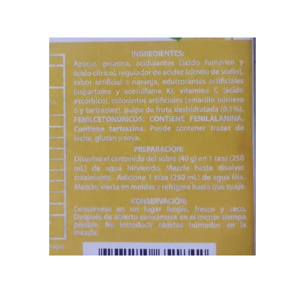 Gelatina sabor Naranja Boom (40 g / 1.41 oz) - Miniatura 3